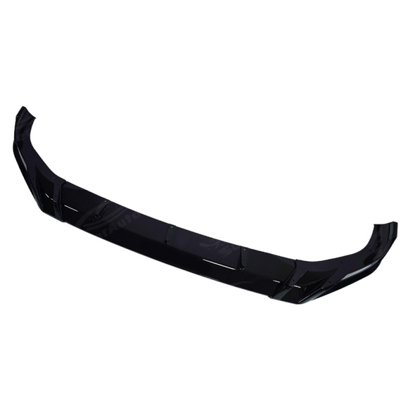 Detailed shot of the aerodynamic side fins on the SuperAutoUSA X7 GT style front bumper lip