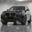 Precision SuperAutoUSA fitment along the lower bumper lines of a 2025 BMW X7 G07 facelift