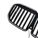 Close-up of the integrated LED light strip and mirror-finish gloss black on the SuperAutoUSA X7 grille