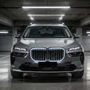 Detailed shot of the UV-resistant high-gloss black coating on the SuperAutoUSA X7 kidney grille