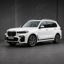 Detailed shot of the mirror-finish gloss black coating on the SuperAutoUSA X7 kidney grille