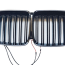 High-intensity LED glow of the SuperAutoUSA XM style illuminated grille at night