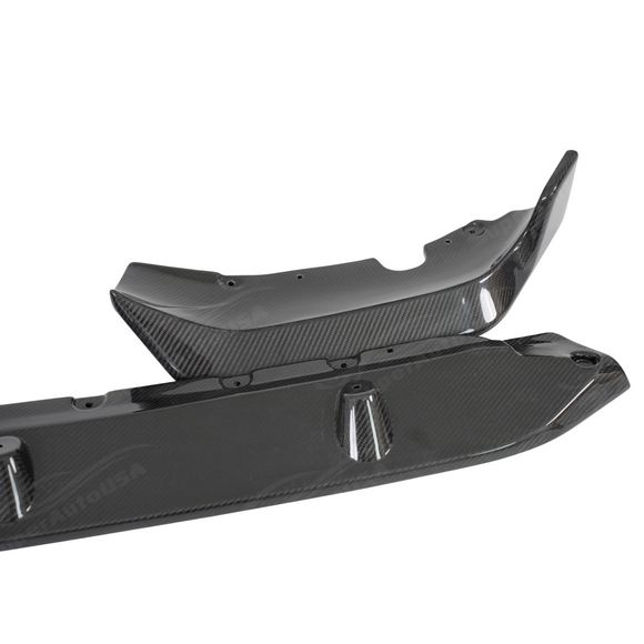 Close-up highlighting the ripple-free surface of premium SuperAutoUSA vacuum-bagged carbon