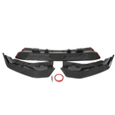 Standalone view of the uninstalled double-layer real carbon fiber front bumper lip for X7 LCI