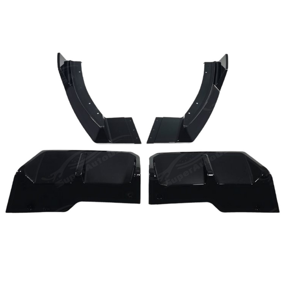 M-Performance inspired SuperAutoUSA gloss black rear diffuser on a BMW XM hybrid SAV