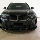 Detailed shot of the UV-resistant high-gloss clear coat on the SuperAutoUSA XM front lip