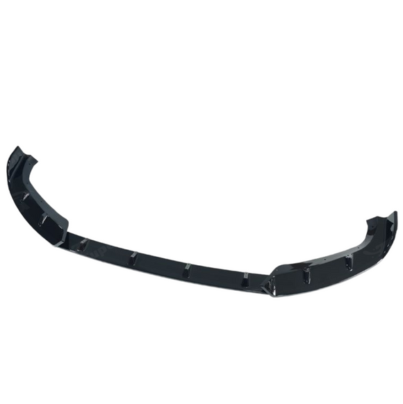 Track-inspired SuperAutoUSA gloss black front splitter on a BMW XM hybrid SAV
