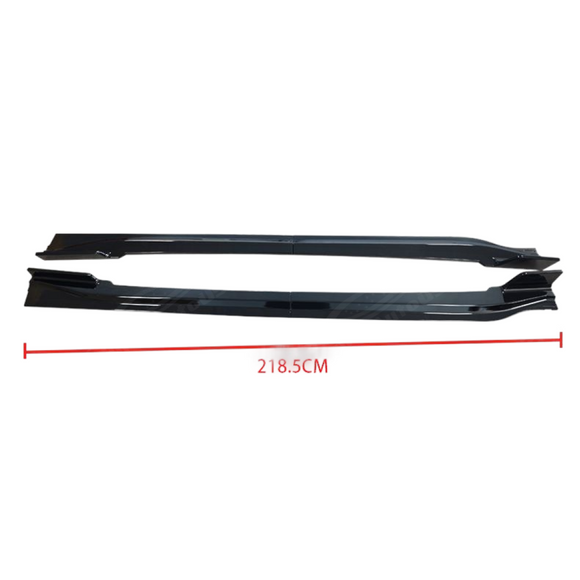 Low angle shot showing the ground-hugging profile of the SuperAutoUSA XM rocker splitters