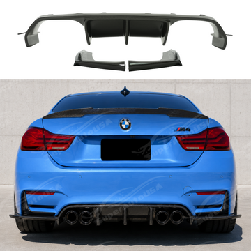 2015-2020 BMW F80 M3 / F82 / F83 M4 - Varis Style Carbon Fiber Diffuser + Spats Aprons