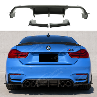 2015-2020 BMW F80 M3 / F82 / F83 M4 - Varis Style Carbon Fiber Diffuser + Spats Aprons