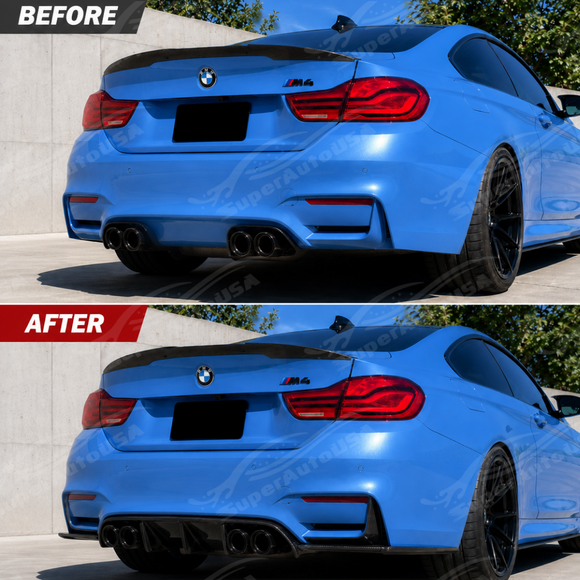 2015-2020 BMW F80 M3 / F82 / F83 M4 - Varis Style Carbon Fiber Diffuser + Spats Aprons
