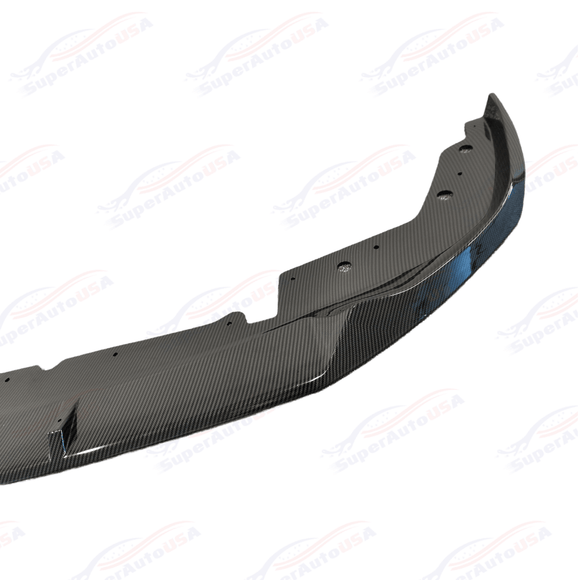 Fits 2022-2024 BMW G20 3 Series LCI Front Bumper Lip (Carbon Fiber Pattern / Gloss Black)