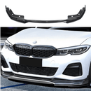 Fits 2019-2022 BMW 3 Series G20 M Sport Front Bumper Lip Spoiler (Carbon Fiber Print)-1
