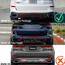 Se adapta al BMW G05 X5 2019-2022 con juego de difusor de parachoques trasero M Sport de 3 piezas (negro brillante) -2