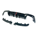 Rear bumper lip diffuser with LED light for BMW 330e xDrive Plug-in Hybrid 19 20 21 22 by SuperAutoUSA.
