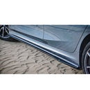 Side body skirt splitter under spoiler for BMW 330e xDrive 19 20 21 22 23 24 25 by SuperAutoUSA.
