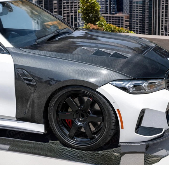 SuperAutoUSA carbon fiber front fender for 2021 BMW 330i Base Sedan
