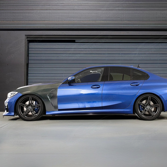 SuperAutoUSA real carbon fiber side fender for 2021 BMW 330i M Sport Sedan