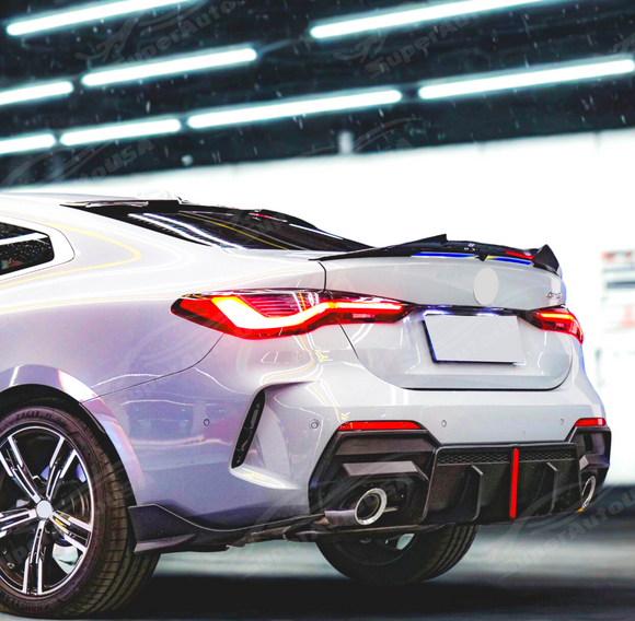 Side corner aprons gloss black fits BMW G22 2021–2025

