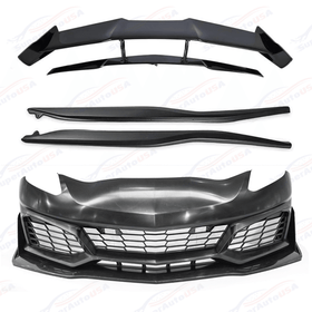 Fits Corvette C7 ZR1 Style Front Bumper Side Skirts Rear Spoiler Full Body Kit