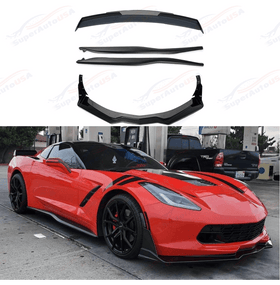 Fits Corvette C7 Stage 3.5 Front Lip Side Skirts Rear Spoiler Full Body Set
