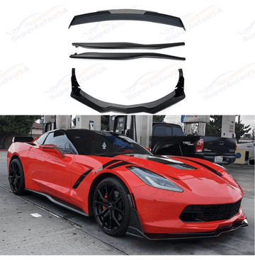 Se adapta al conjunto completo de carrocería con faldones laterales, labio delantero y alerón trasero para Corvette C7 Stage 3.5 