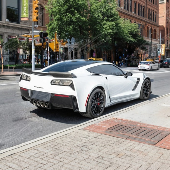 Durable ABS plastic gloss black spoiler with wicker bill for C7