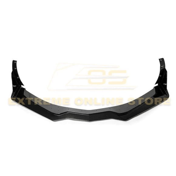 Fits 14-19 Corvette C7 Stage 3.5 Painted Metallic Black Extended Front Lip Spoiler
