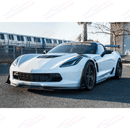 Fits 14-19 Corvette C7 Stage 3.5 Painted Metallic Black Extended Front Lip Spoiler-4