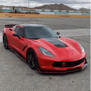 Fits 14-19 Corvette C7 Stage 3.5 Painted Metallic Black Extended Front Lip Spoiler-6