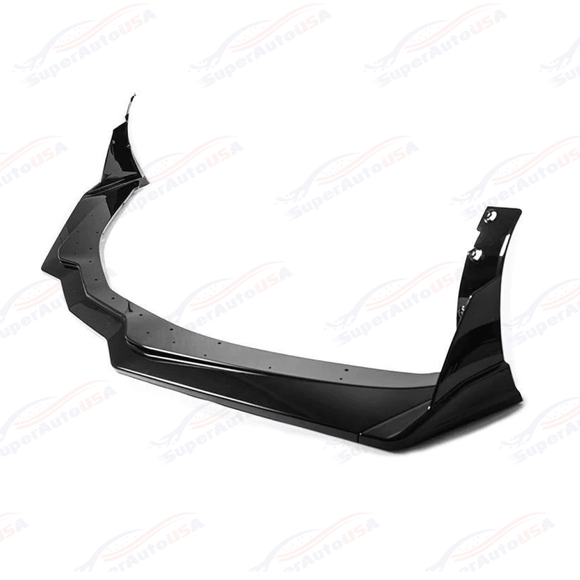 Fits 14-19 Corvette C7 Stage 3.5 Painted Metallic Black Extended Front Lip Spoiler