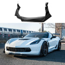 Fits 14-19 Corvette C7 Stage 3.5 Painted Metallic Black Extended Front Lip Spoiler-1