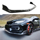 Fits 2017-2021 Honda Civic Type-R FK8 Carbon Fiber Front Bumper Lip Spoiler-1