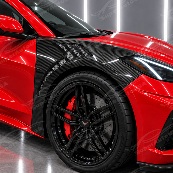 2022-2026 Corvette C8 Stingray - Vented Carbon Fiber Fenders