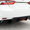 Fit 2019-2026 Toyota Camry Rear Bumper Lower Diffuser Spoiler with LED Light (Carbon Fiber Print)-8