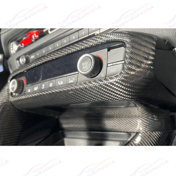 Fits 2020-Up Toyota Supra Carbon Fiber Center Console AC Switch Panel Cover