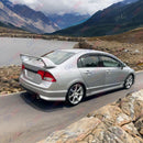 Fits 2006-2011 Honda Civic Sedan 3D Mugen Style Silver Rear Trunk Spoiler Wing-5