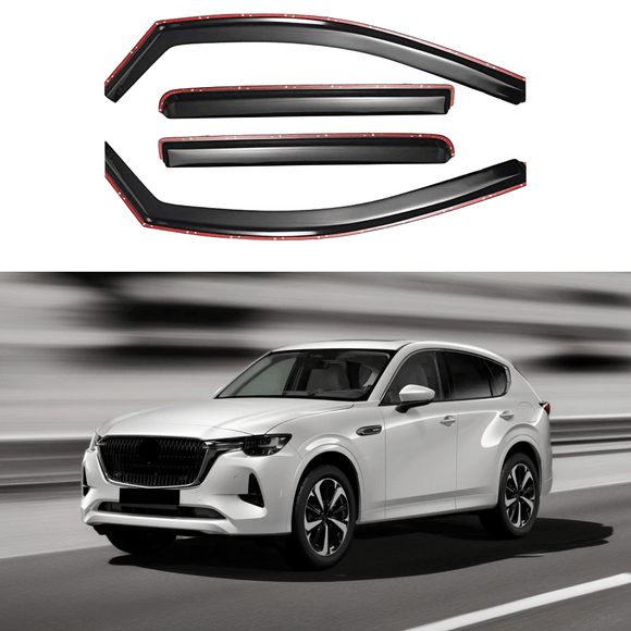 Fits 2023-2025 Mazda CX-90 In-Channel Vent Window Visors Rain Guards Shade Deflectors