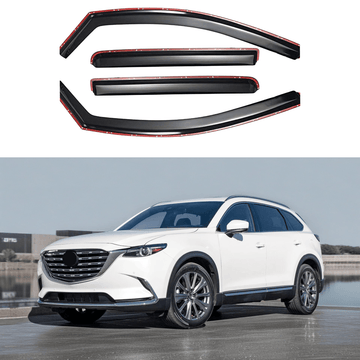 Se adapta a Mazda CX-9 2016-2024, viseras para ventanas con ventilación en canal, protectores contra la lluvia, deflectores de sombra 