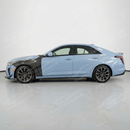 Full 3/4 front view of a Cadillac CT4-V featuring real carbon fiber fender replacements