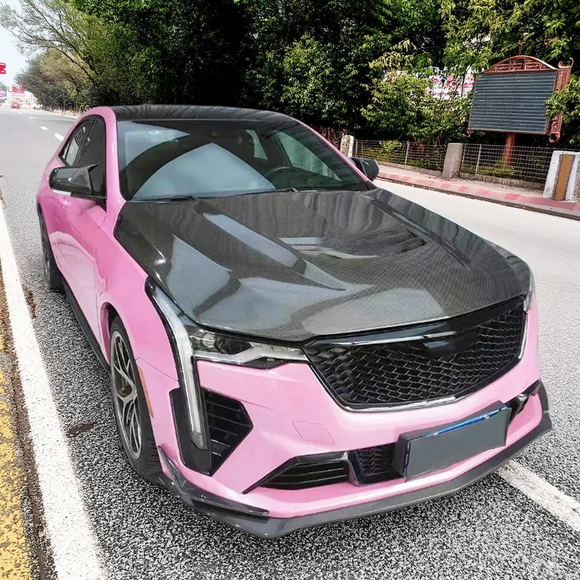 Durable SuperAutoUSA real carbon fiber construction of Cadillac CT4 hood
