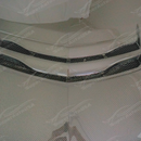 Uninstalled SuperAutoUSA real carbon fiber V style front engine hood, top view