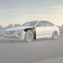 Real carbon fiber front body fender vents installed on a 2022 Cadillac CT5 Blackwing