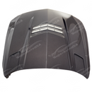 Close-up of the real carbon fiber weave on the CT5 hood panel