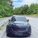 Cadillac CT5 in motion with real carbon fiber hood panel