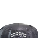 Low angle view emphasizing the carbon fiber hood panel on CT5