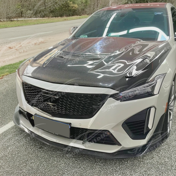 Lightweight real carbon fiber material of CT5 V style hood panel