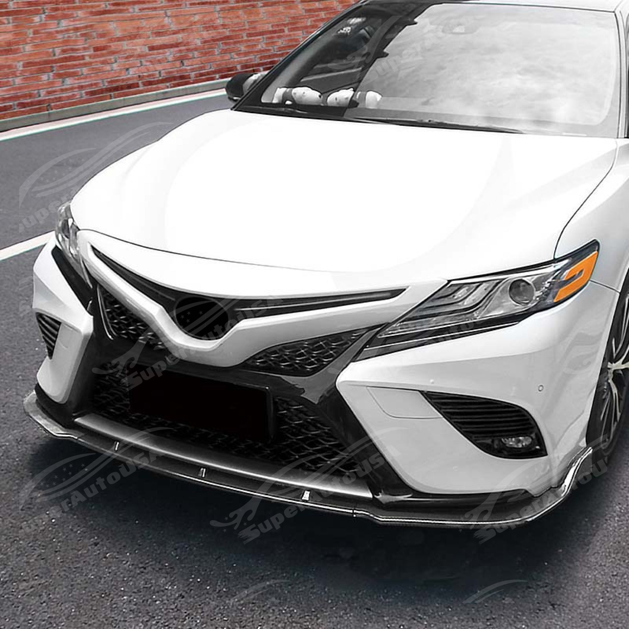 Fits Toyota Camry SE XSE 2018-2023 TRD Style Gloss Black Front Lip - 0