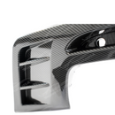 Carbon fiber print rear diffuser lip on a white Chevrolet Camaro