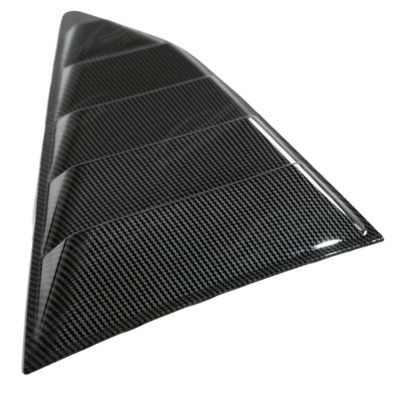 Detailed view of the precision-angled slats on the 2020 Camaro window louver